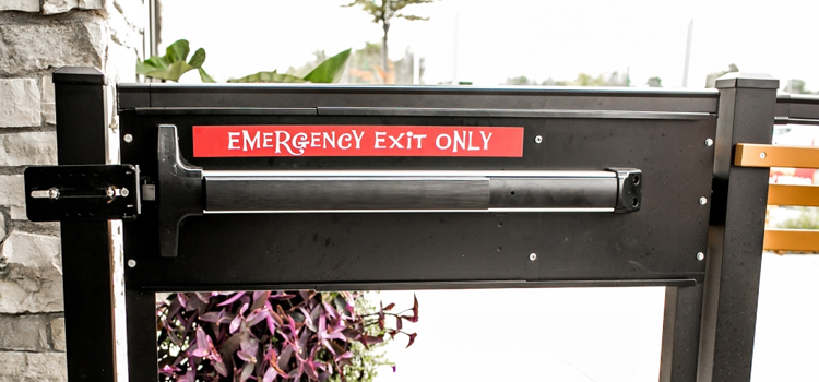 emergency push bar installation in Livermore