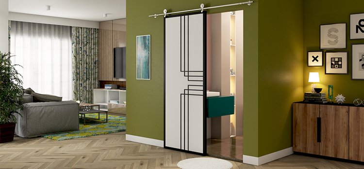 sliding bathroom door installation in Livermore